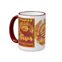 Change Is Mandatory! Comrade Obama Spoof mugs