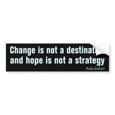 Change is not a destination Bumper Sticker by hqbumperstickers