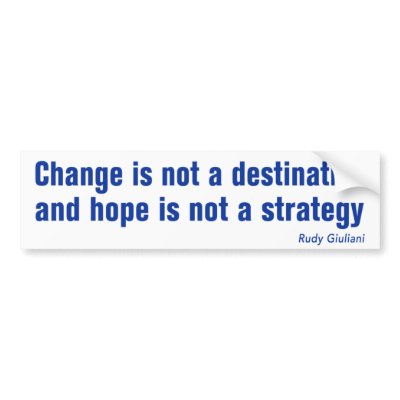 Change is not... anti Obama bumpersticker Bumper Stickers by hqbumperstickers