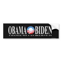 Change obama biden sticker black bumper stickers