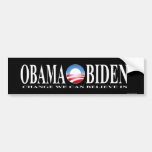 Change obama biden sticker black bumper sticker