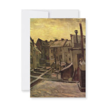 Change of Address Backyards of Old Houses van Gogh Invitations