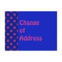 Change of Address Blue with purple dots postcards by DonnaGraysonAbstract Change of Address Blue with purple dots postcards