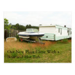 Change of Address Card: Boat and Hot tub Postcard