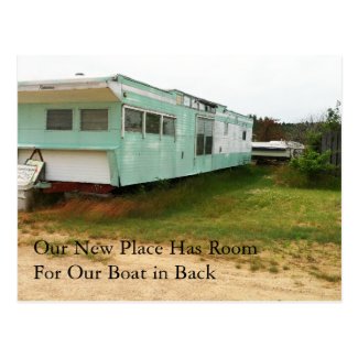 Change of Address Card: Boat in Back Post Cards
