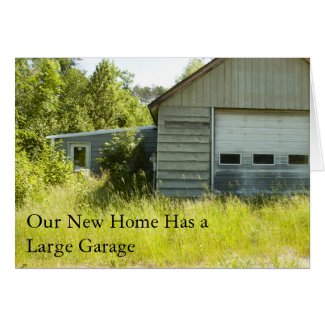 Change of Address Card: Large Garage