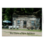 Change of Address Card: Log Cabin