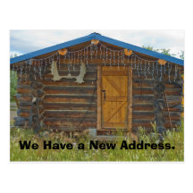 Change of Address Card: Mountain Cabin Post Card