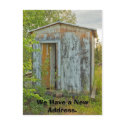 Change of Address Card: One Room Home postcard