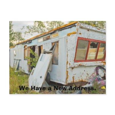 Change of Address Card: Trailer Home Postcards from Zazzle.com