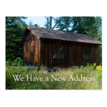 Change of Address Card - Woodland Shack Postcards