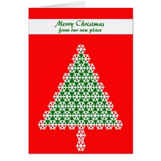Change of Address Christmas Card, Christmas Tree