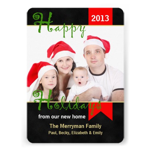 Change of Address Christmas Flat Card Photo