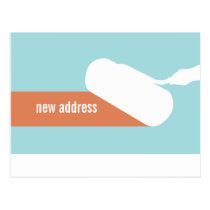 Change of address paint roller postcards postcards