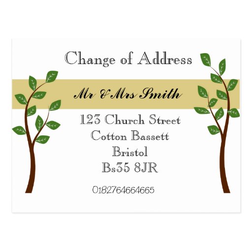 Change Of Address Card Template Word