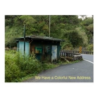 Change of Address Postcard: Colorful New Address
