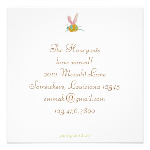 change of address (the bride heart) personalized invites