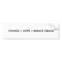 CHANGE plus HOPE Bumper Sticker bumper stickers