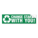 Think Green Bumper Stickers
