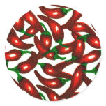 Change the Color Chili Round Sticker