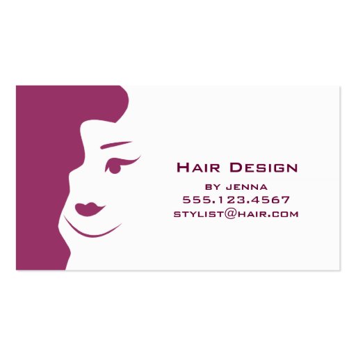 Change the color - Hair Stylist Cosmetologist  Bus Business Card Templates (front side)