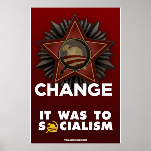 Change to Socialism - red (24x36) Print