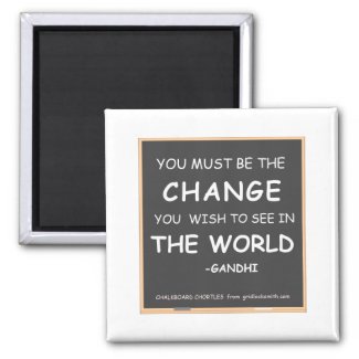 Change-World-Gandhi magnet