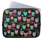 Changeable background owls laptop computer sleeve