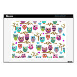 Changeable background owls laptop decal