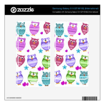 Changeable background owls samsung galaxy s II skins