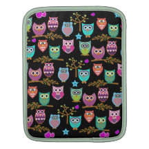 Changeable background owls sleeves for iPads