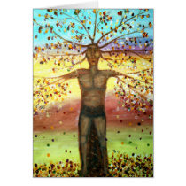 "Changing" Autumn Tree Spirit Art cards