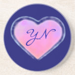 Changing Heart monogram coaster