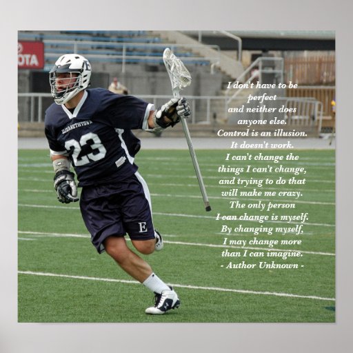 Changing Myself Lacrosse Poster Zazzle