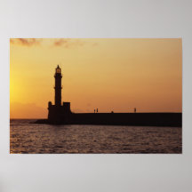 Chania Lighthouse Poster