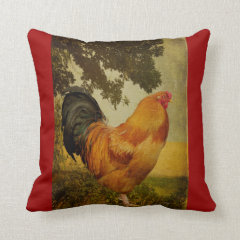 Chanticleer Rooster Pillow by Lois Bryan