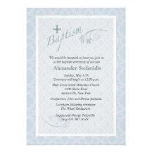 Chantilly Baptism Invitation
