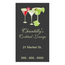 Chantilly Cocktail/Bartending Biz Card Business Card Templates