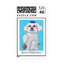 Chanukah Bizou the Bichon postage