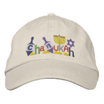 Chanukah Letters embroidered hats by Embroidery4U Chanukah Letters embroidered hats