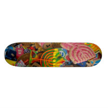 Chanukah Menorahs, Dreidels, Gelt Skate Deck