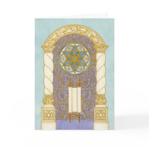 Chanukah ~ Mogen David Arch Card (w/Gold)