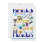 Chanukah Words Collage Custom Announcement