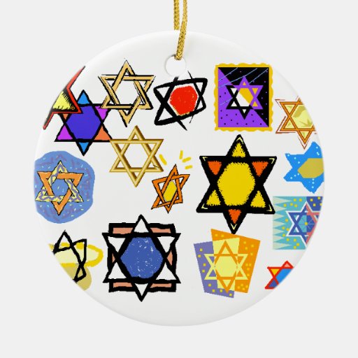 CHANUKKA ORNAMENTS JEWISH STARS MOGEN DAVID Zazzle