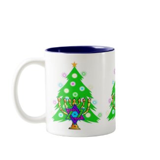 Chanukkah and Christmas mug