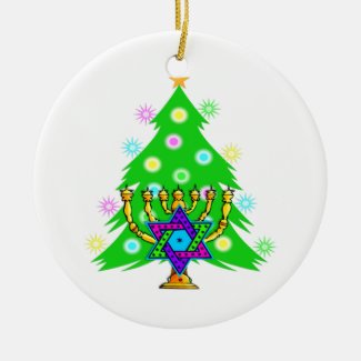 Chanukkah and Christmas Personalized Ornaments