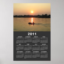 Chao Phraya River Sunset 2011 Calendar .. Thailand Poster