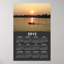 Chao Phraya River Sunset 2012 Calendar .. Thailand Poster