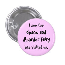 Chaos and disorder fairy pinback buttons