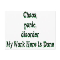 Chaos Panic Disorder postcards by MindDesignGrafx Chaos Panic Disorder postcards